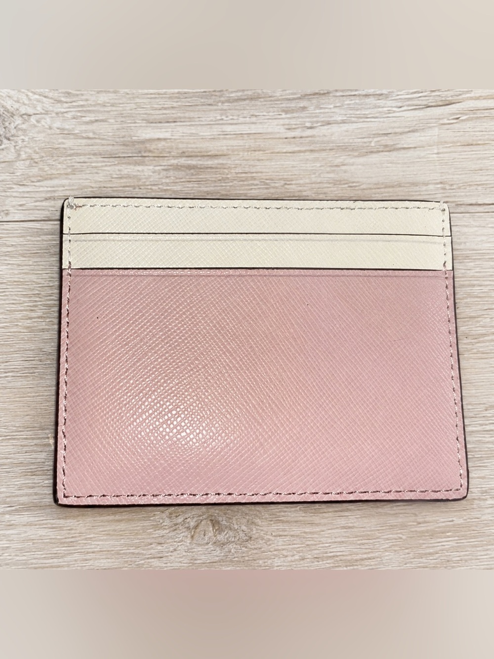 Kate Spade Morgan Colorblock Saffiano Leather Slim Card Holder Pink - Picture 2 of 4